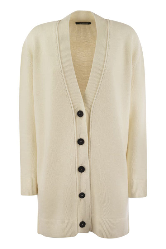 Wool, silk and cashmere cardigan