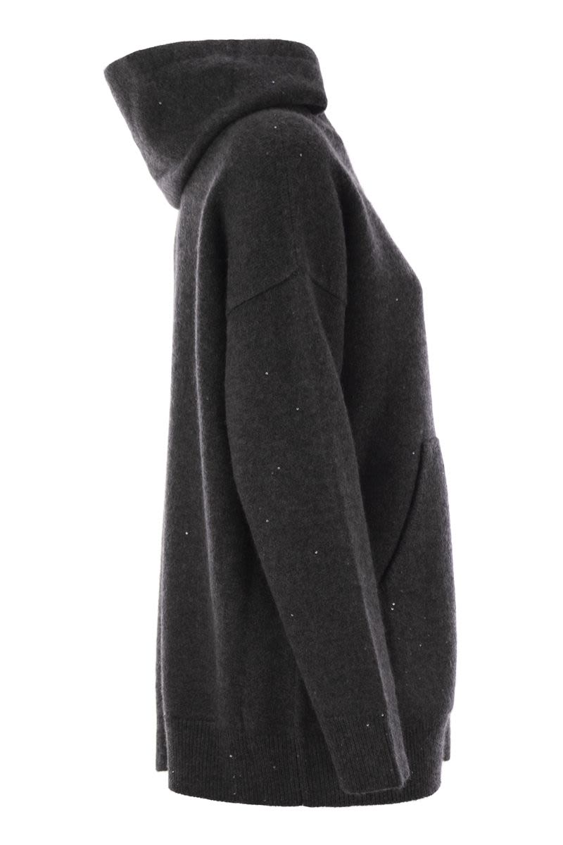 Hooded cardigan