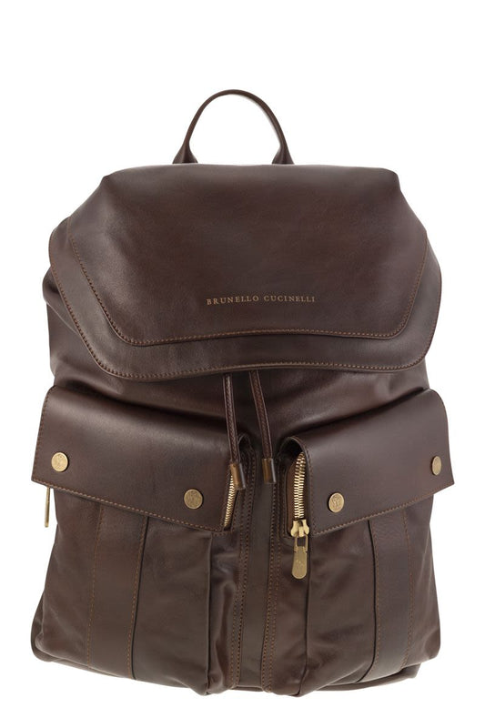 Leather backpack