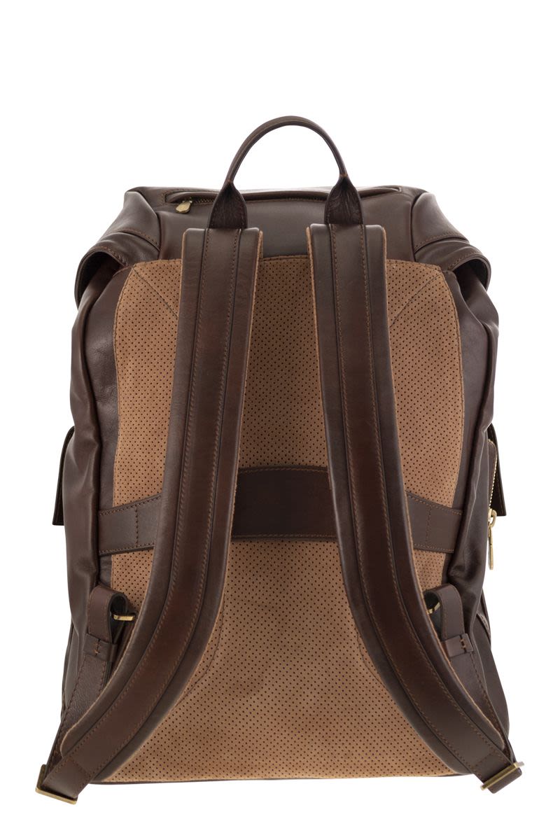 Leather backpack