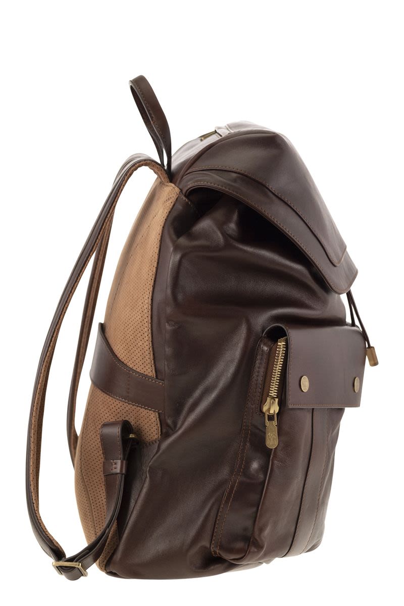 Leather backpack