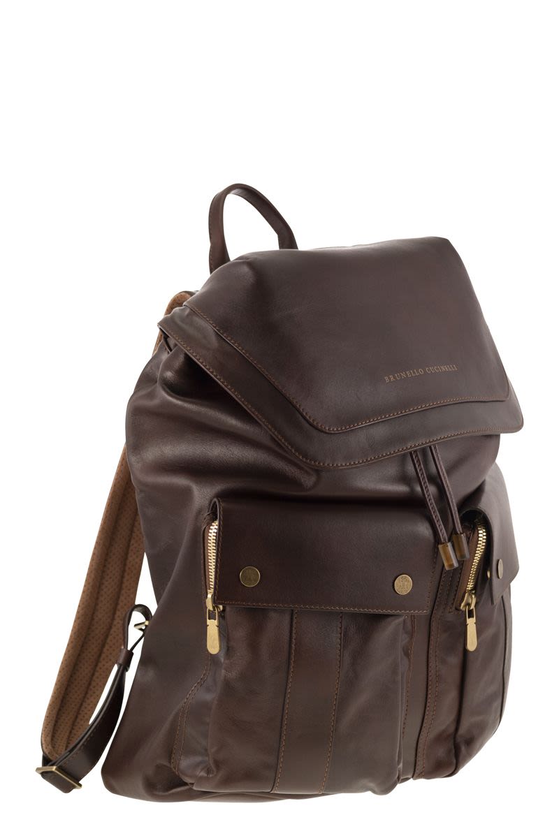 Leather backpack