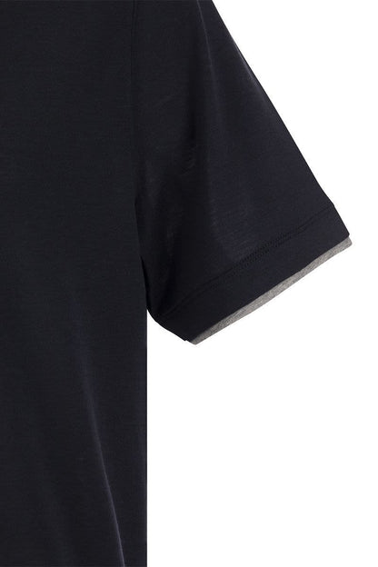 Silk and cotton T-shirt