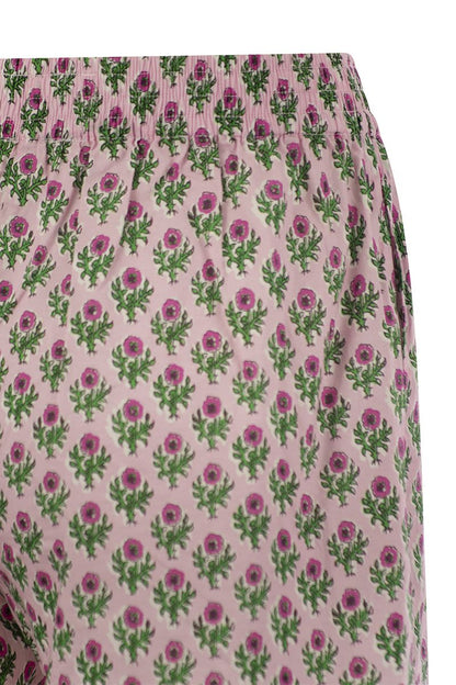 MEAVE - Cotton shorts with floral pattern