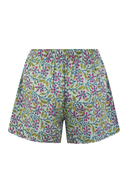 MEAVE - Cotton shorts with floral pattern