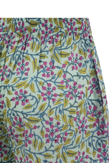 MEAVE - Cotton shorts with floral pattern