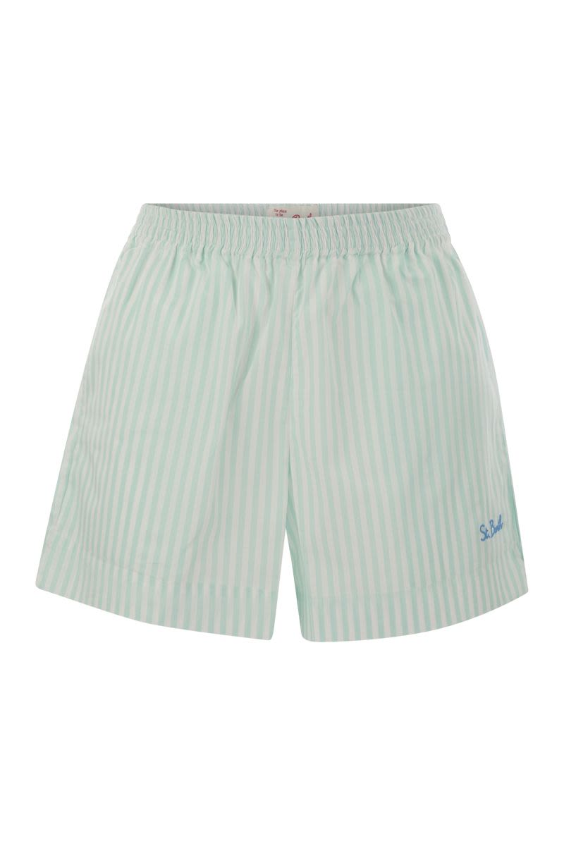 MEAVE - Striped cotton shorts