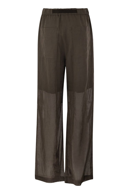 Ergonomic Loose cotton organza trousers with belt