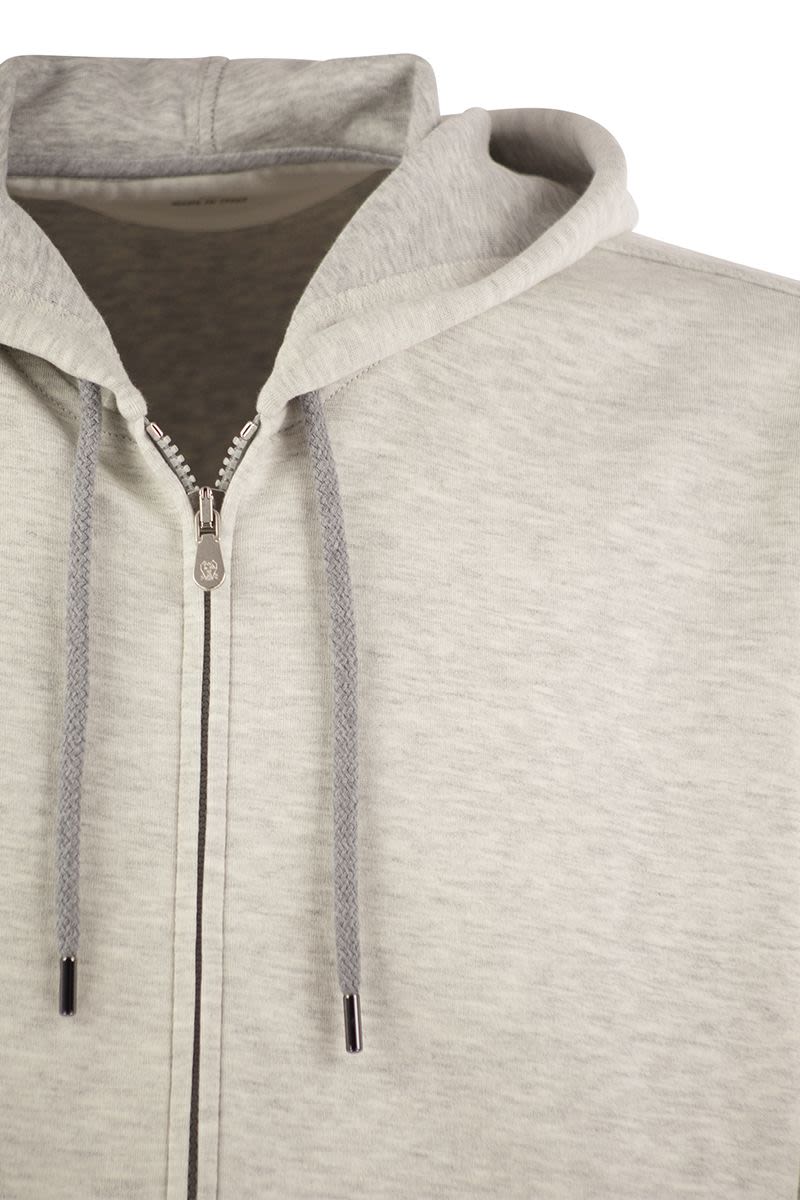 Cotton, cashmere and silk fleece zipped topwear