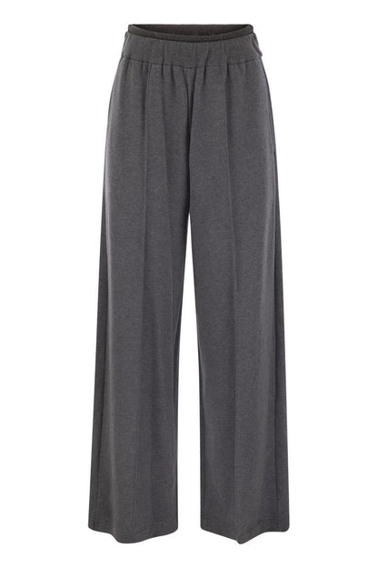 Loose fit cotton trousers