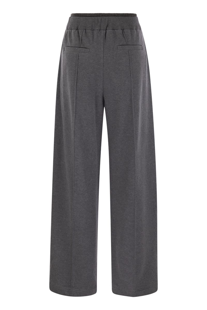 Loose fit cotton trousers