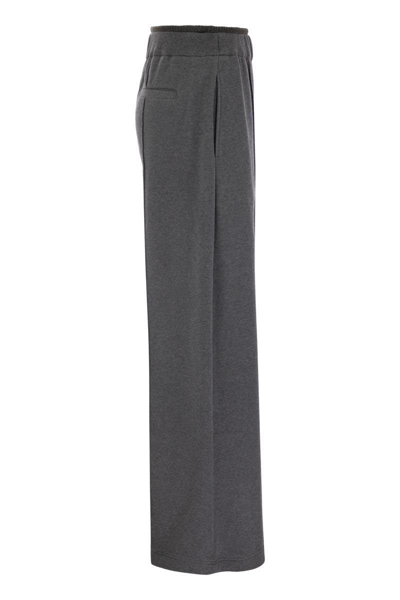 Loose fit cotton trousers