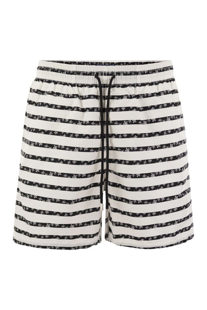 Striped and patterned beach shorts