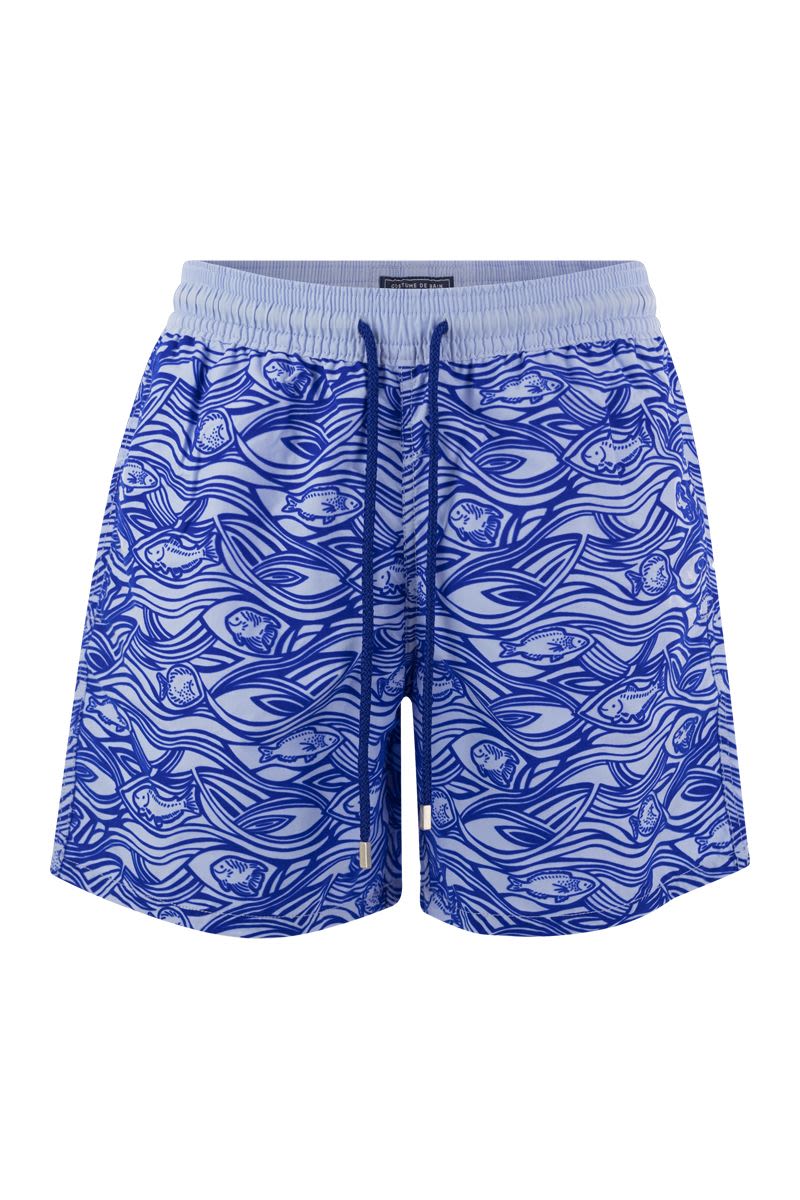 FLOCKED AQUARIUM swimming shorts