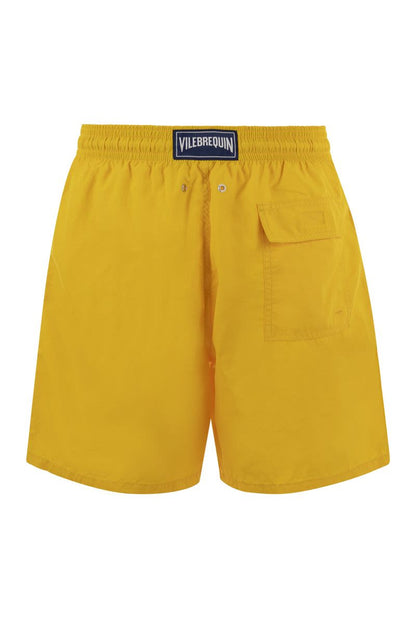 Plain-coloured beach shorts