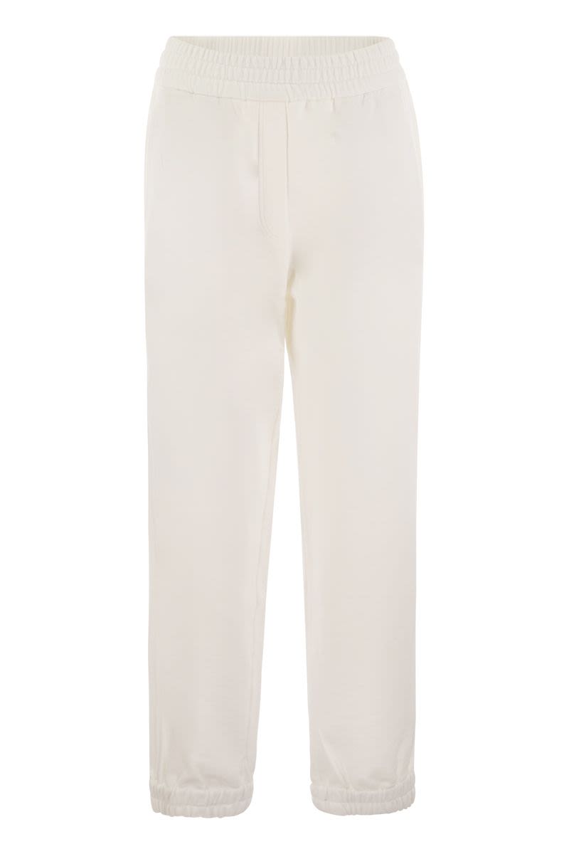 Track trousers in light cotton fleece