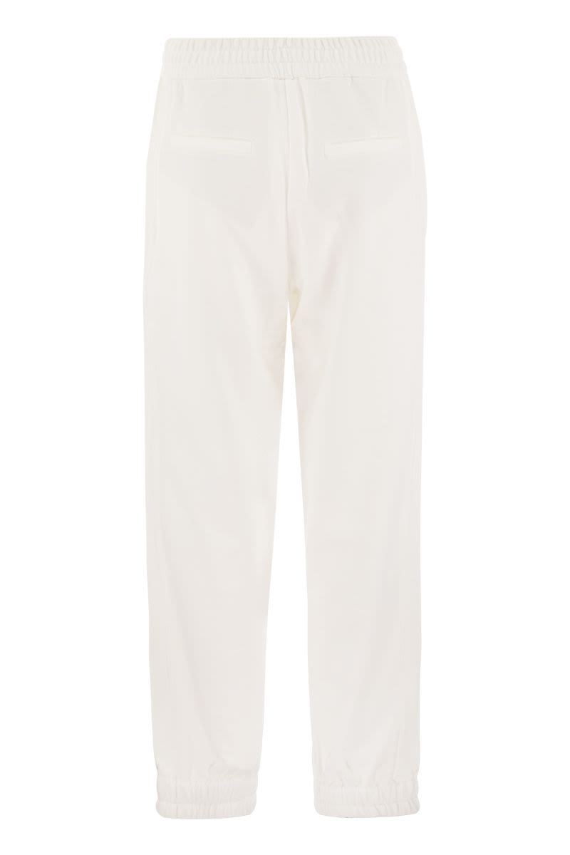 Track trousers in light cotton fleece