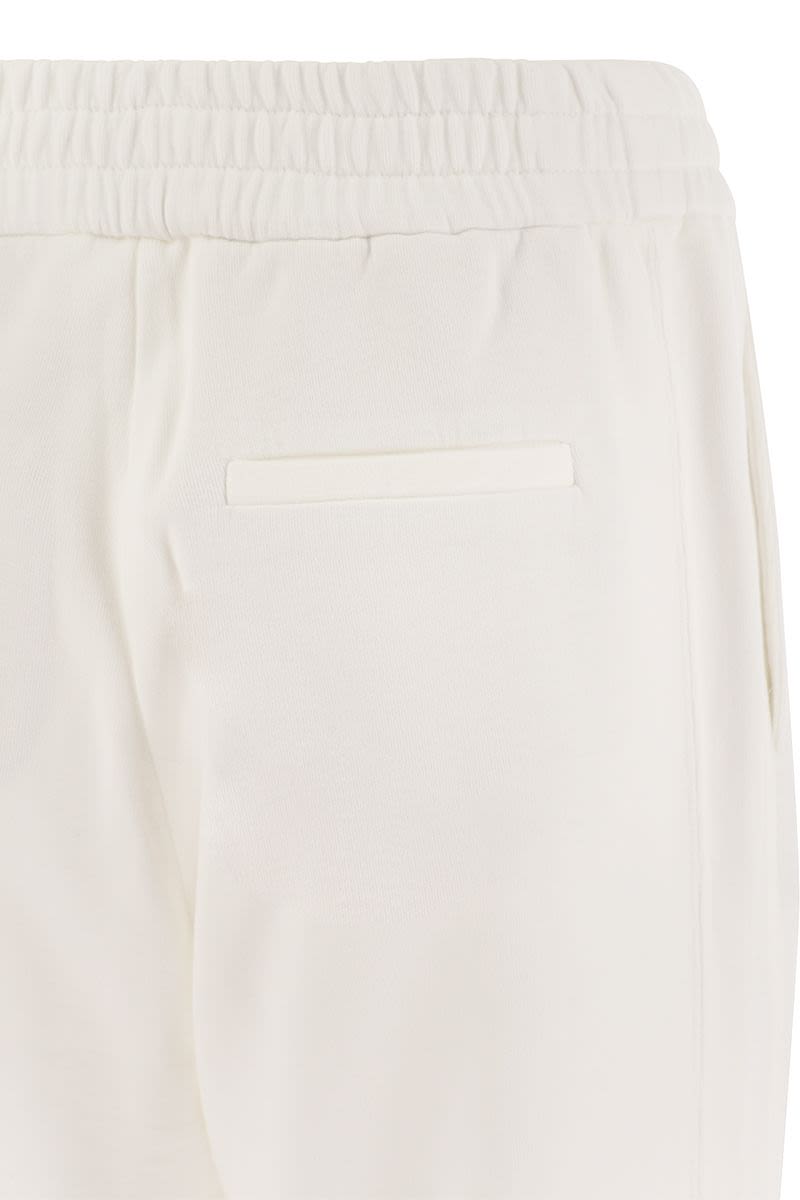 Track trousers in light cotton fleece