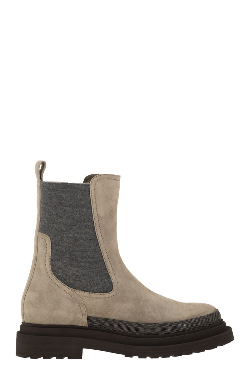 Suede Chelsea Boot with "Precious Detail"