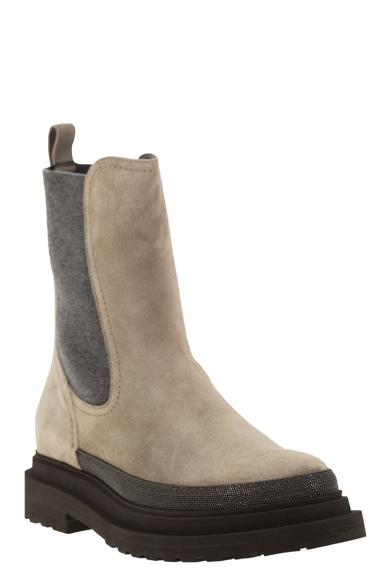 Suede Chelsea Boot with "Precious Detail"