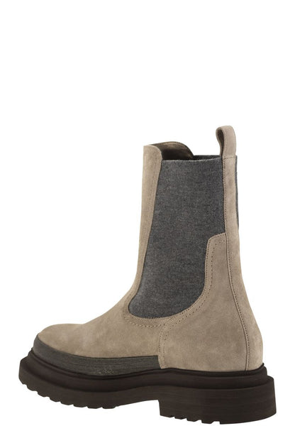 Suede Chelsea Boot with "Precious Detail"