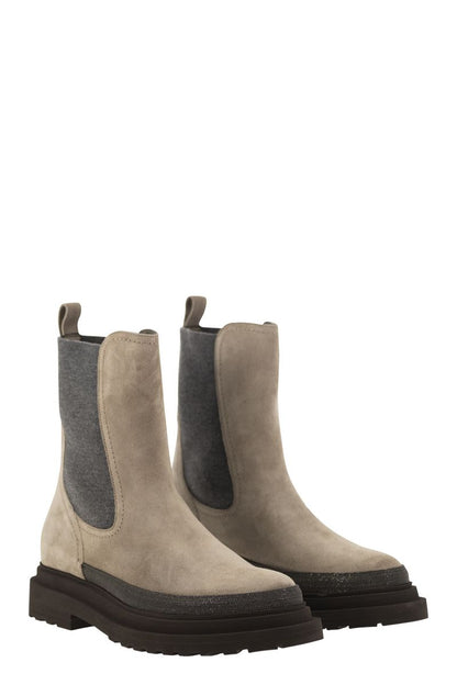 Suede Chelsea Boot with "Precious Detail"