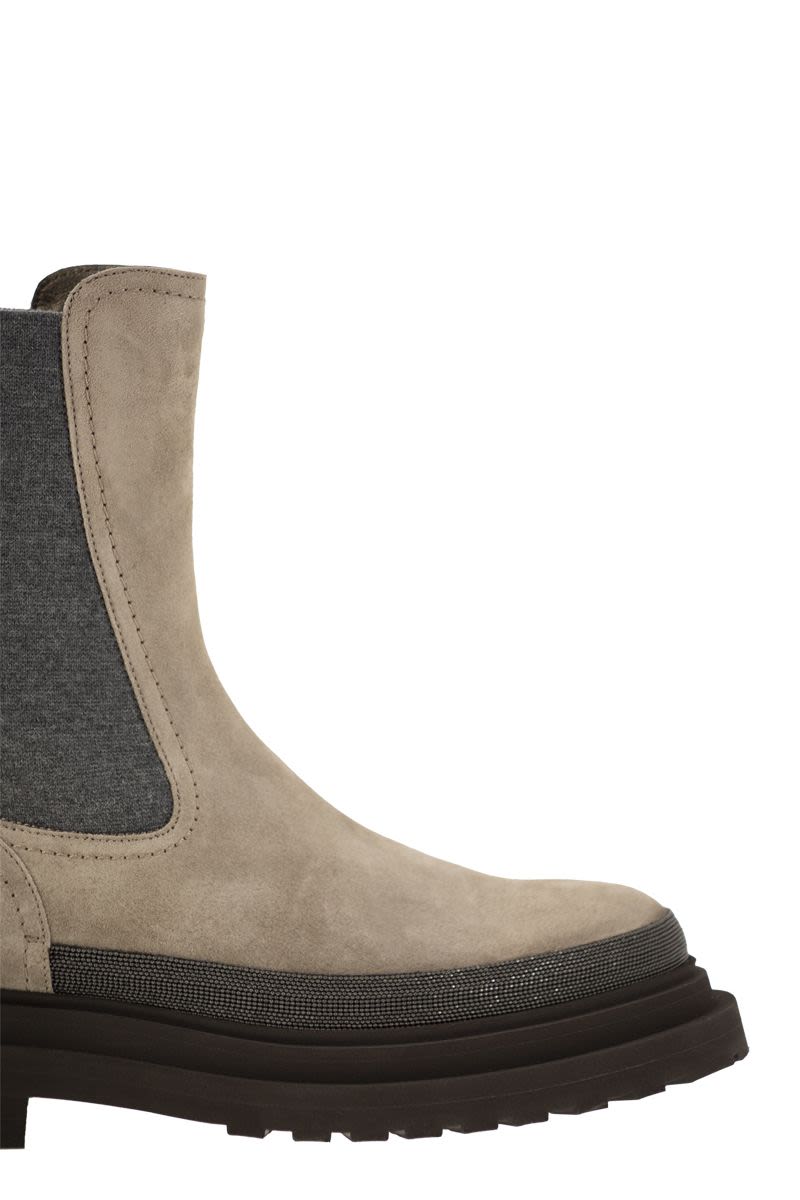 Suede Chelsea Boot with "Precious Detail"