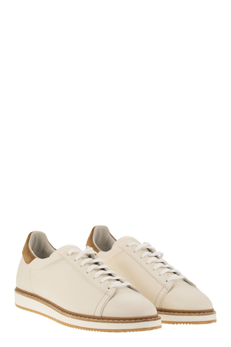 Calfskin trainers with grain