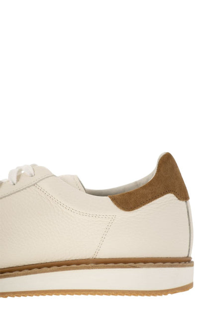 Calfskin trainers with grain