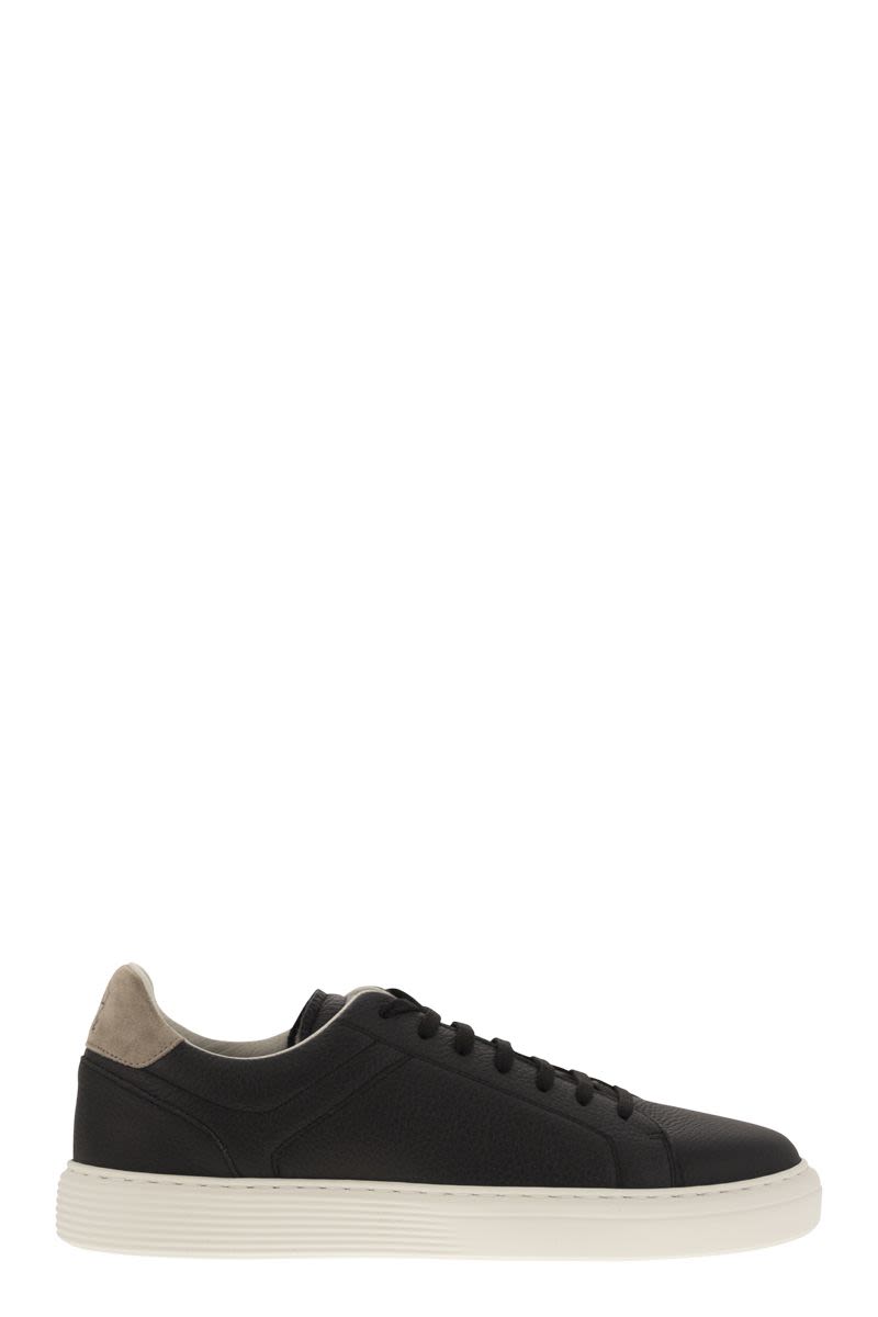 Calfskin trainers with grain