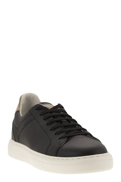 Calfskin trainers with grain