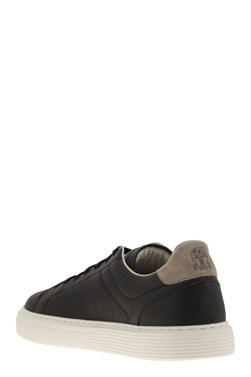 Calfskin trainers with grain