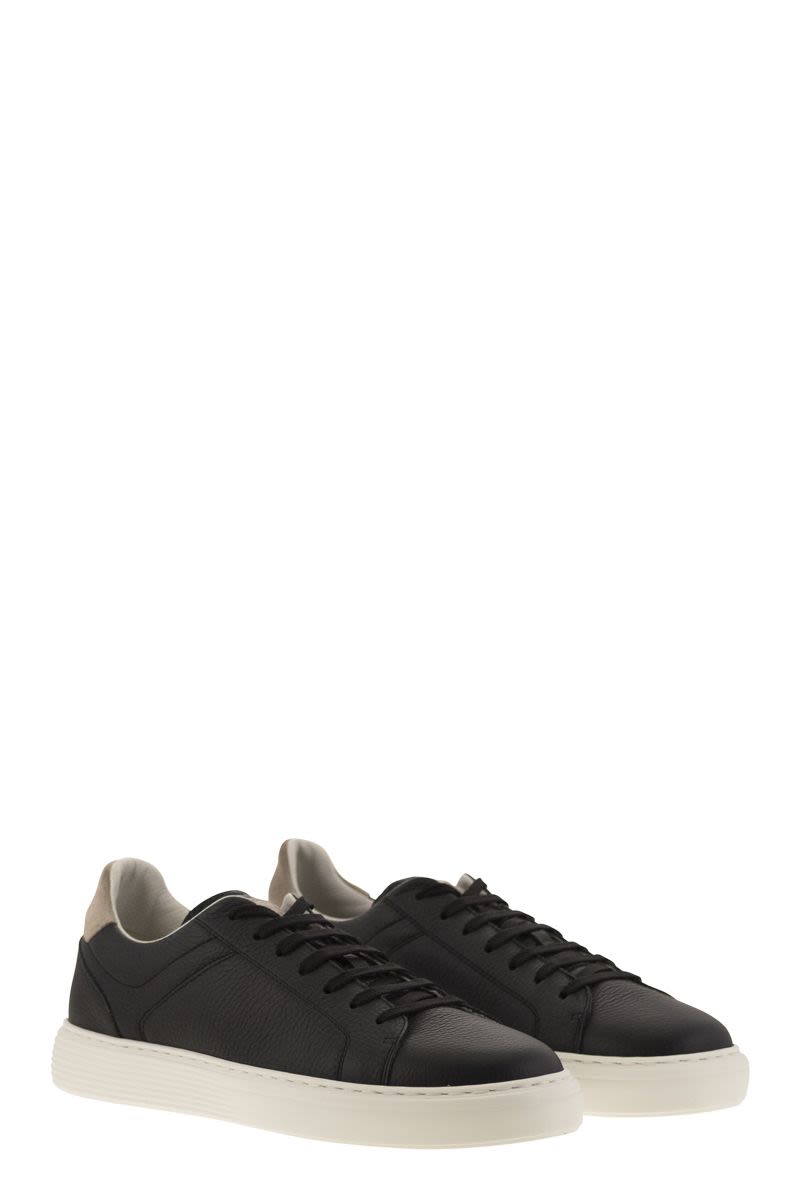 Calfskin trainers with grain