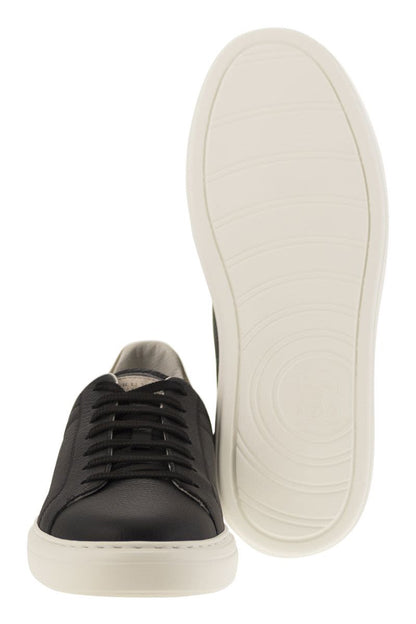 Calfskin trainers with grain