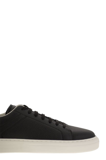 Calfskin trainers with grain