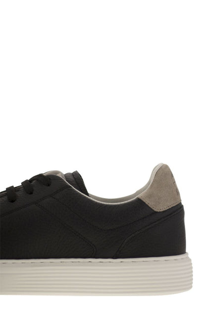 Calfskin trainers with grain