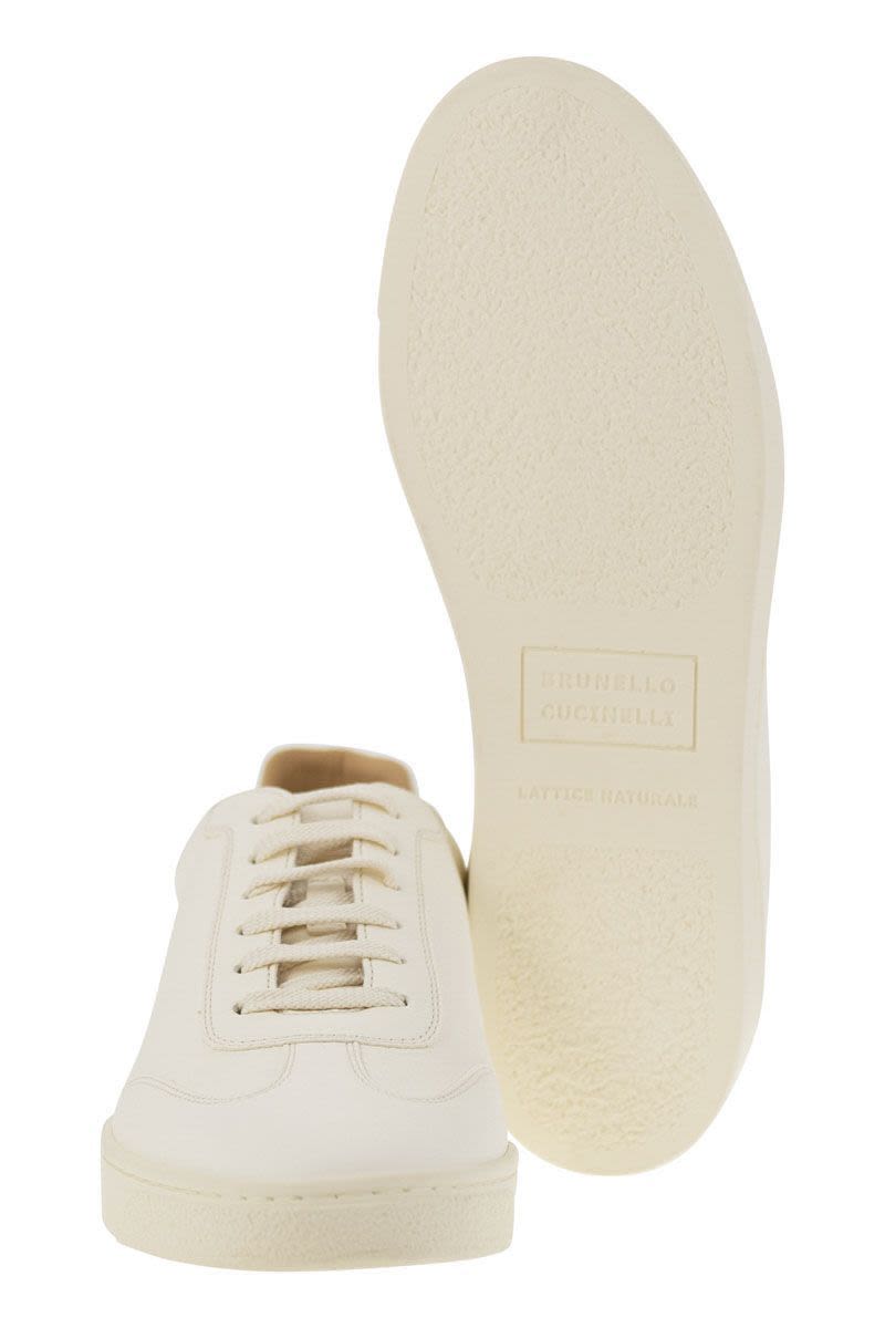 Deerskin trainers with latex sole