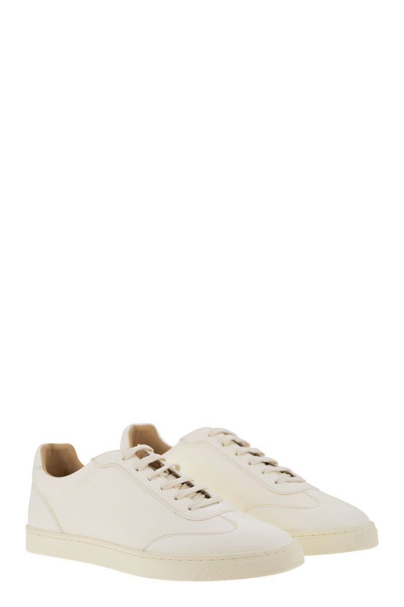 Deerskin trainers with latex sole