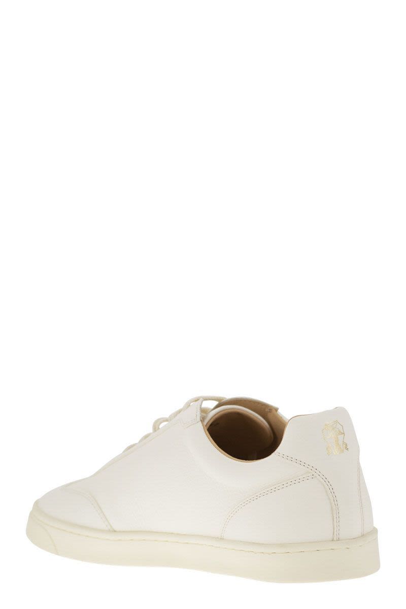 Deerskin trainers with latex sole