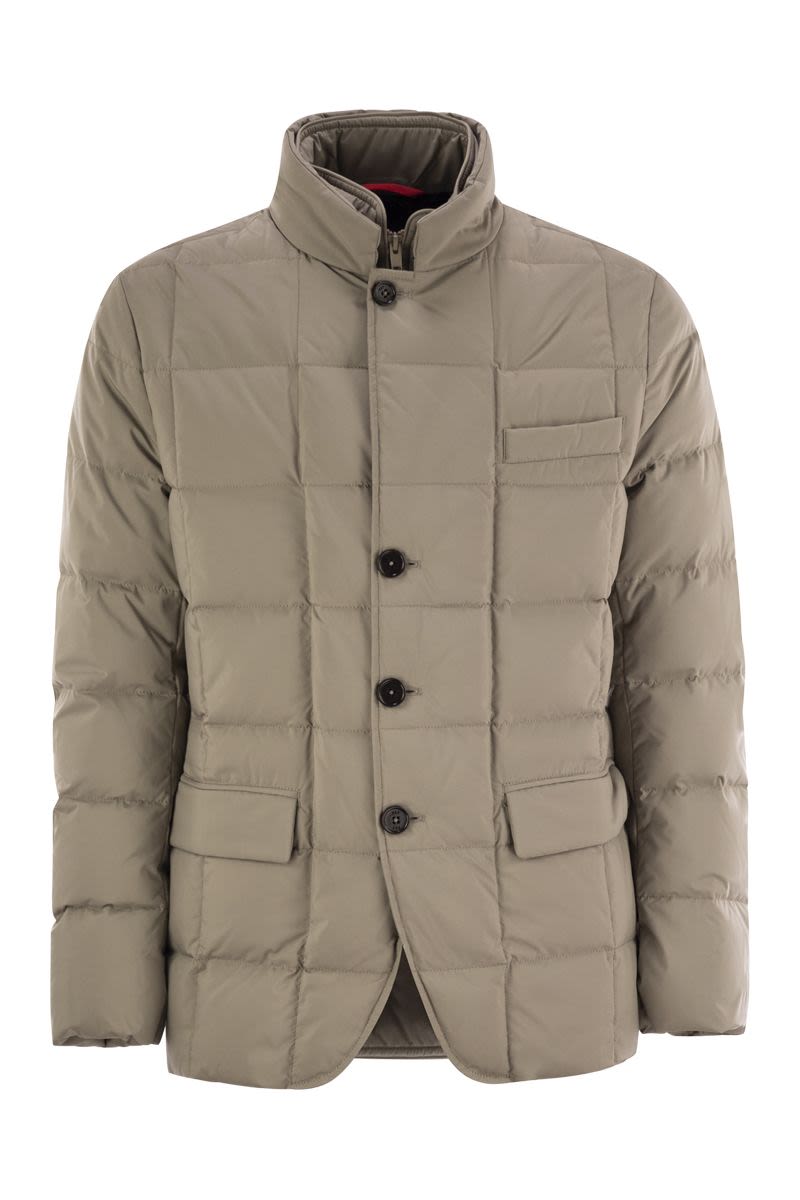 Double-front down jacket