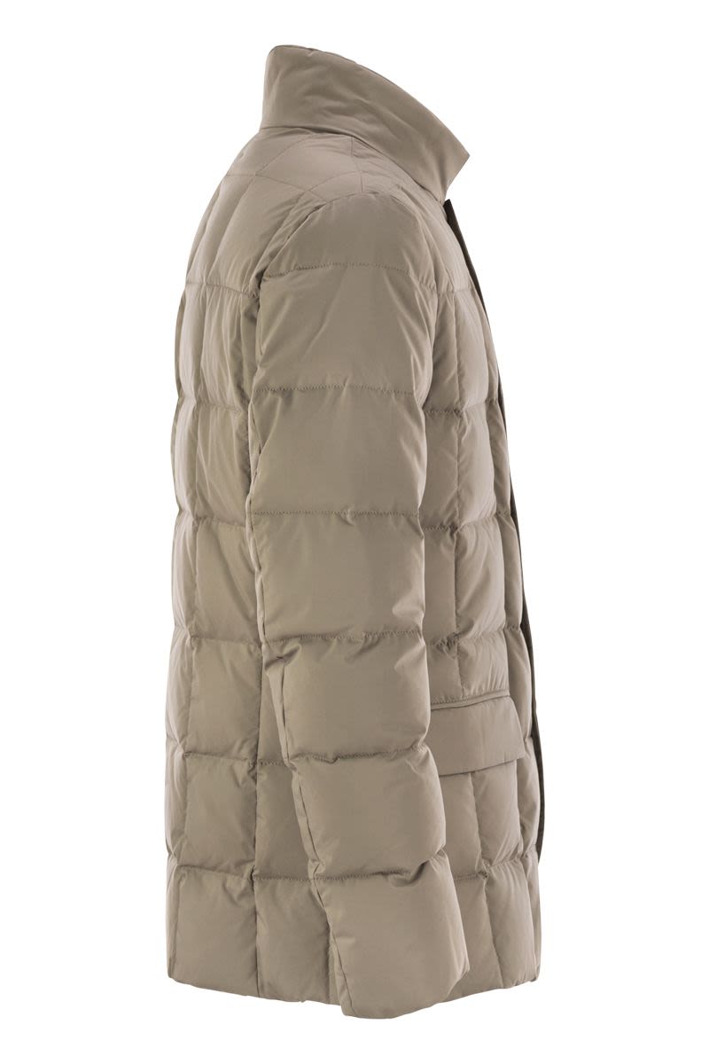 Double-front down jacket