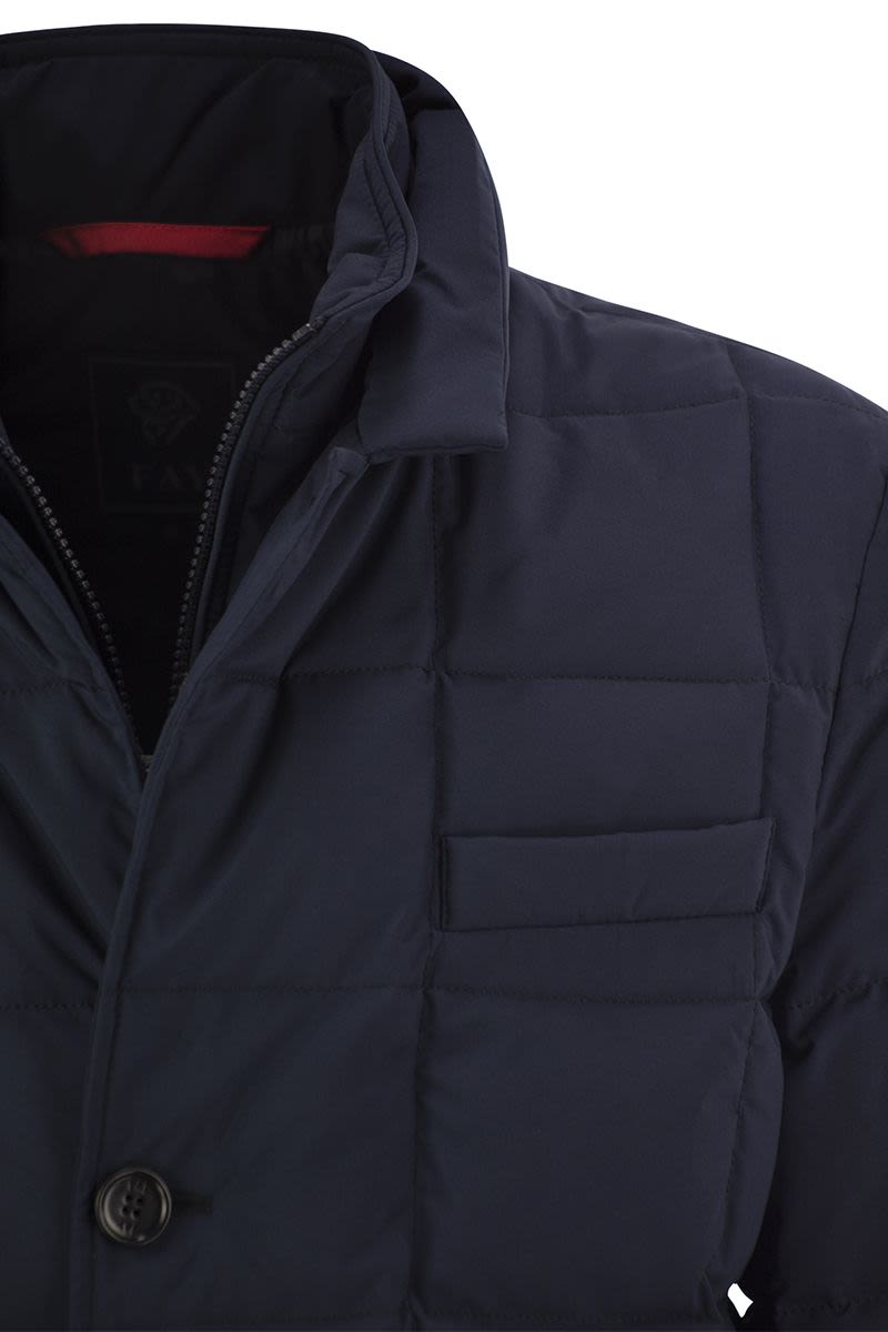 Double-front down jacket