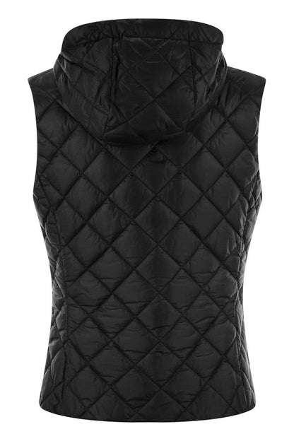 Quilted nylon waistcoat