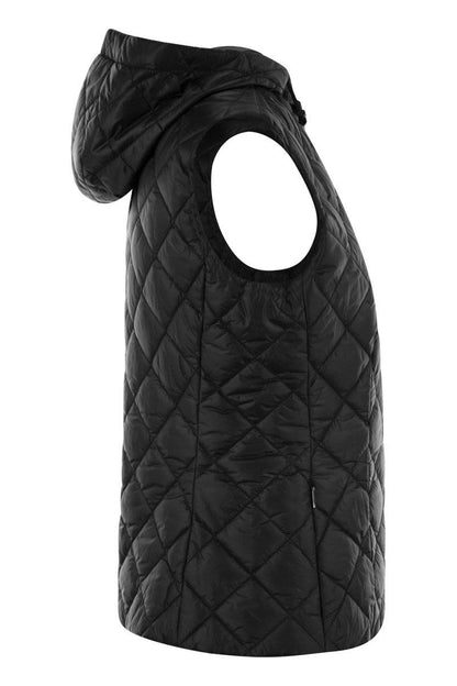 Quilted nylon waistcoat