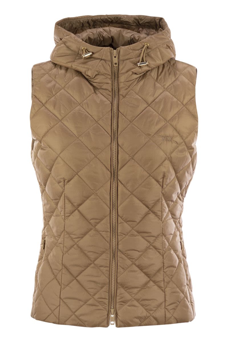 Quilted nylon waistcoat