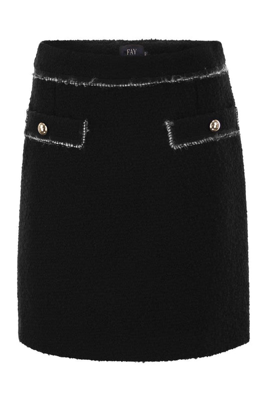 Wool short skirt