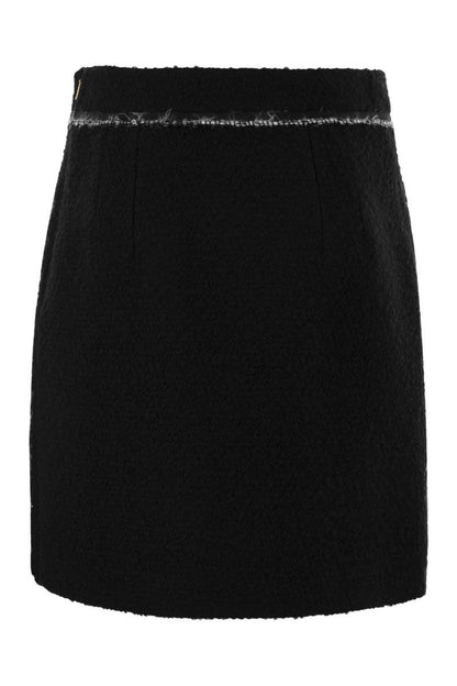 Wool short skirt