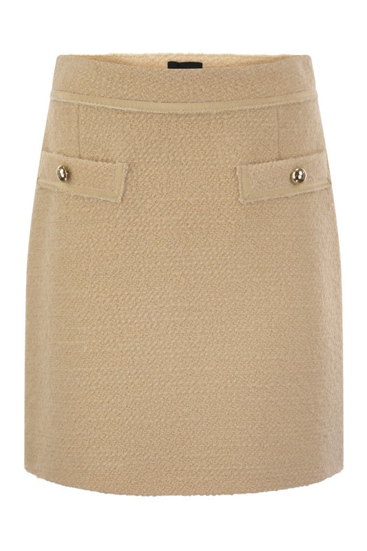 Wool short skirt