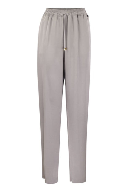 Satin crepe jogger trousers