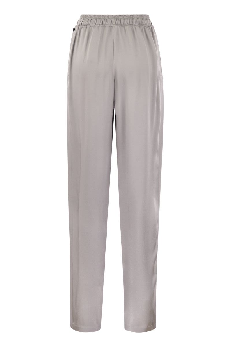 Satin crepe jogger trousers